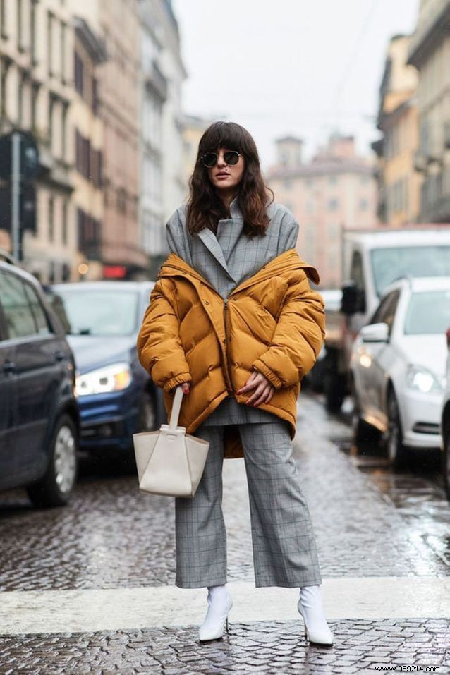 How to wear the down jacket without looking like Bibendum? 