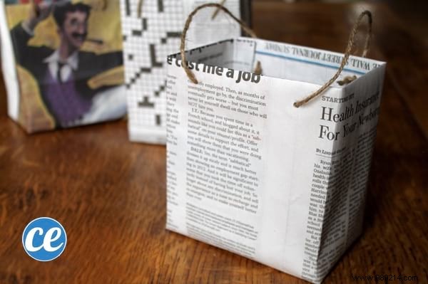 Easy &Free:How to Make a Recycled Newspaper Gift Bag. 