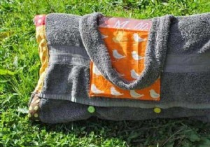 This Bag Converts Into A Beach Towel With Integrated Cushion! Check out the tutorial here. 
