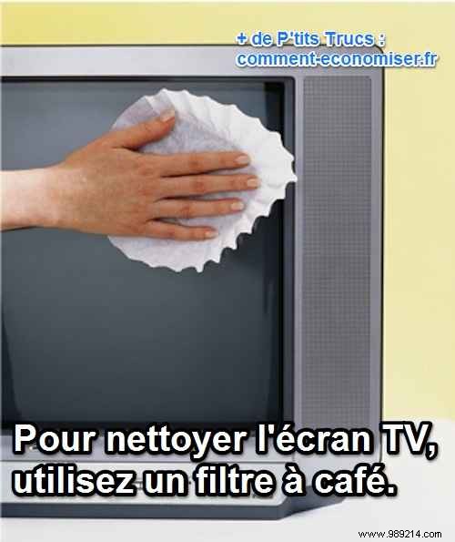 Clean Your TV Screen With a Coffee Filter! 