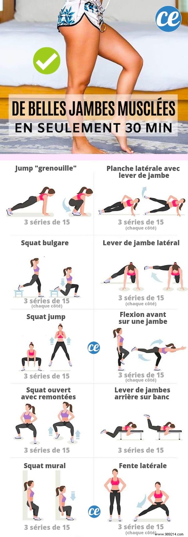 Beautiful, Slender, Muscular Legs In Just 30 Mins (Without Equipment). 