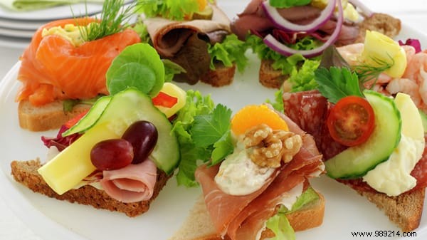 Smørbrød, an inexpensive Danish bread for small or big appetites. 
