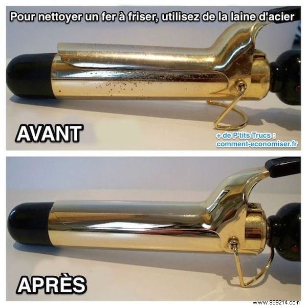 The Tip to Clean a Hair Curling Iron Easily. 