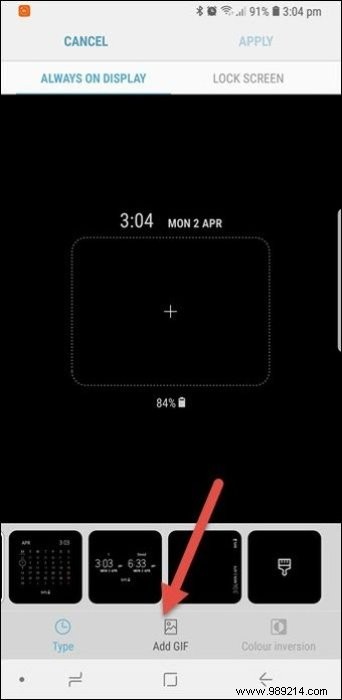 Samsung Galaxy S9:How to set animated GIFs on the always-on display screen 