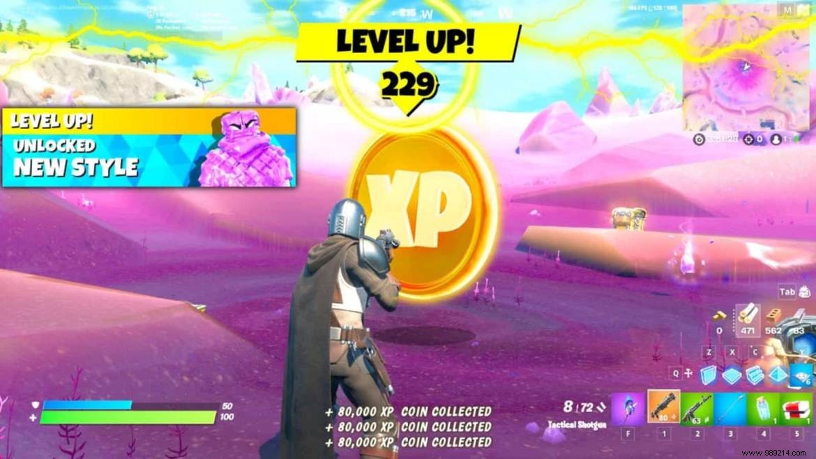 Fortnite XP glitch allows players to reach level 100 in a single match 