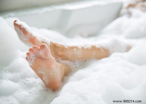 This way the bath water stays warmer for longer 