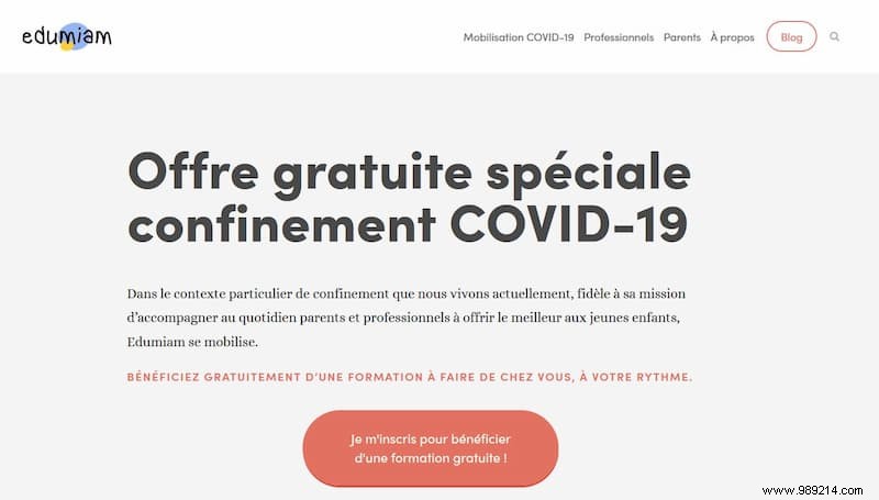 EDUMIAM – COVID 19:free digital support for parents 