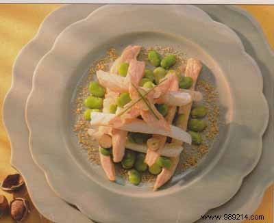 Seafood Goujonnettes with Hazelnuts and Szechuan Pepper 