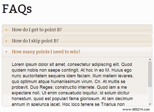 How to Add a jQuery FAQ Accordion in WordPress
