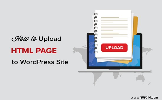 How to upload an HTML page to WordPress without 404 errors