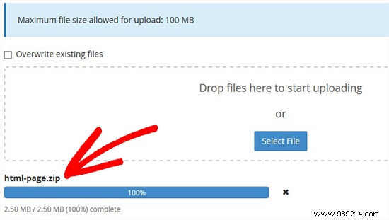 How to upload an HTML page to WordPress without 404 errors