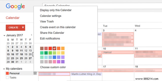 How to change default event color in Google calendar