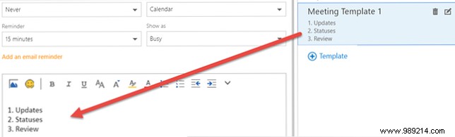How to create meeting templates in Google and Outlook calendars