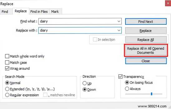 How to find and replace words in multiple files