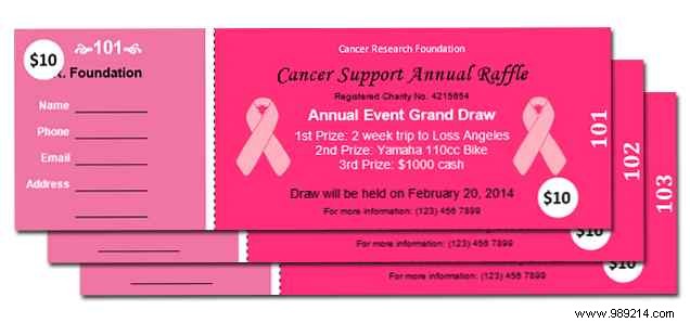 How to get a free raffle ticket template for Microsoft Word