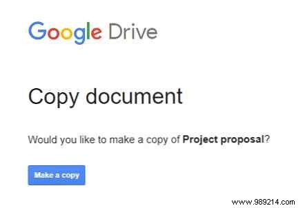 Use this Make a Copy trick when sharing Google Drive documents
