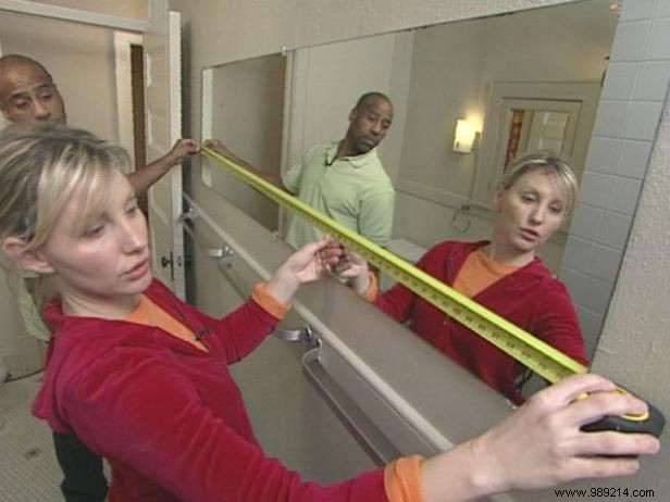 How to frame a bathroom mirror