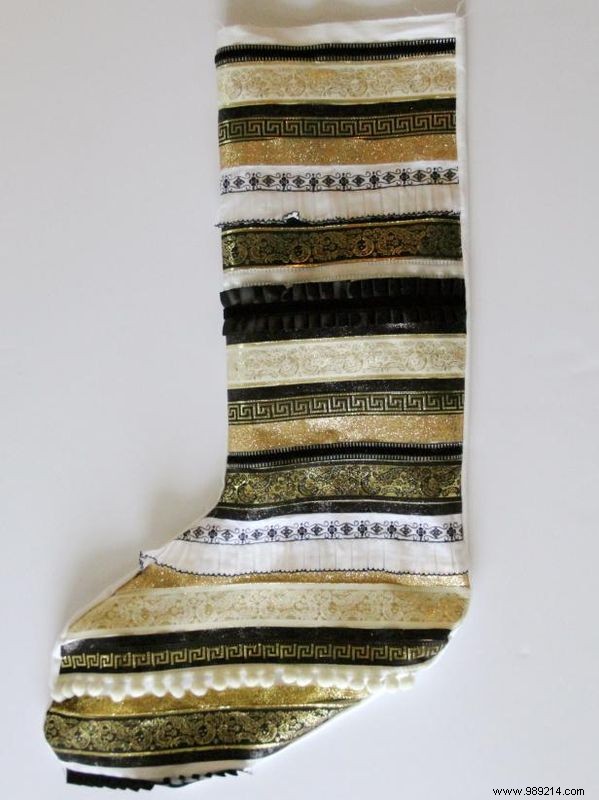 How to make a Bohemian Ribbon Christmas Stocking