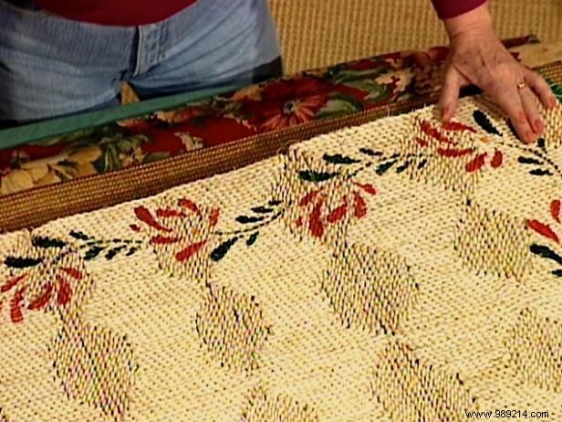 How to make a fabric rug border